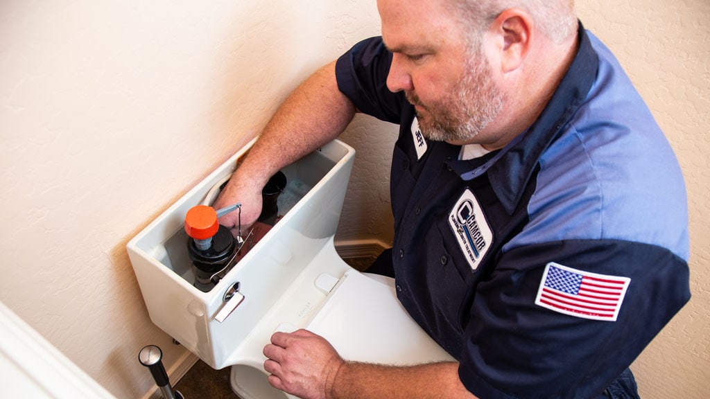 Toilet repair.